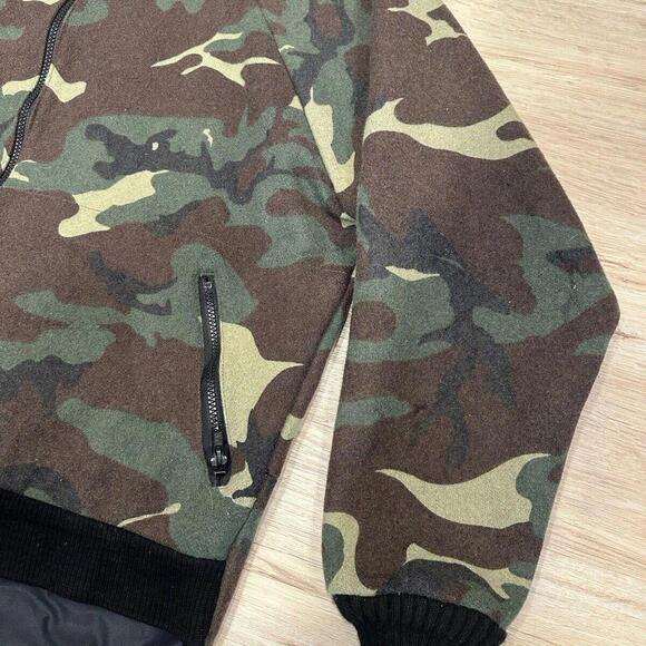 Vintage Codet Camo Wool Bomber Jacket Made In Canada Military Hunting Outdoor XL - Picture 4 of 15